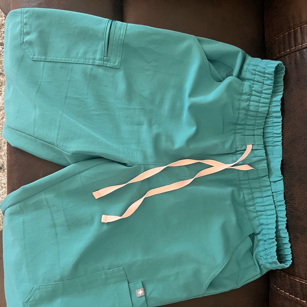 Teal scrub joggers Sz Medium Tall